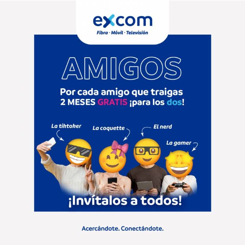 Refer a friend to Excom and get free internet for 2 months