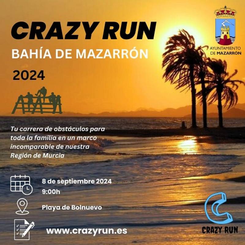 September 8 Second Crazy Run Obstacle Race to be held in Puerto de Mazarron