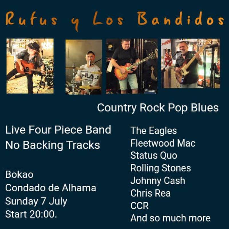 July 7 Rufus and Los Bandidos at the Bokao Bar, Condado de Alhama Golf Resort