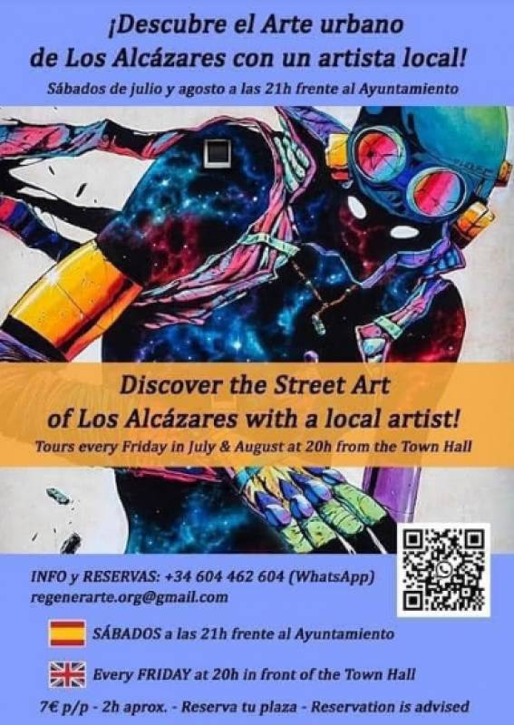 July & August Street Art Tours in English in Los Alcazares