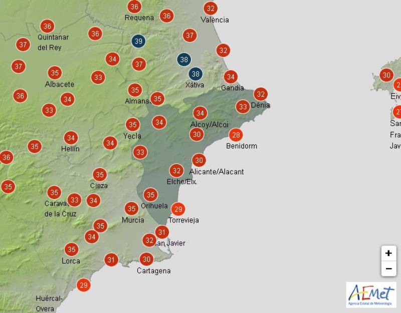 Expect highs of 37 degrees again this week: Alicante weather forecast July 22-25