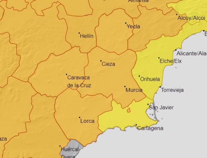 Thermometers will barely drop below 30 degrees in Murcia tonight