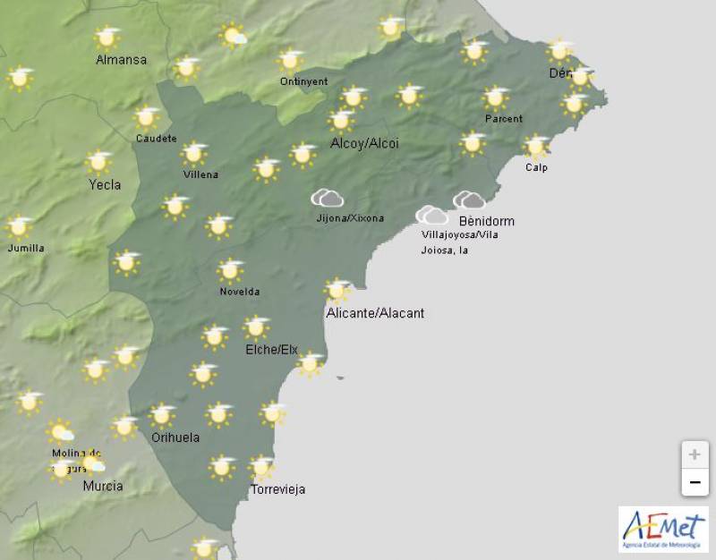 Cloudy skies and lots of rain: Alicante weekend weather February 20-23