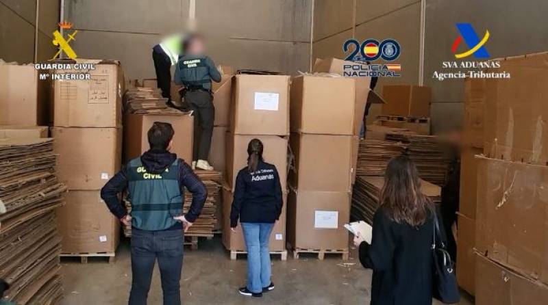 Massive seizure of counterfeit tobacco in Alicante