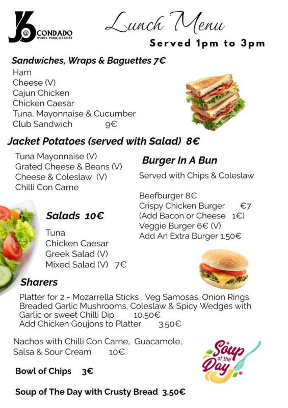 Menus at J6@Condado in Condado de Alhama