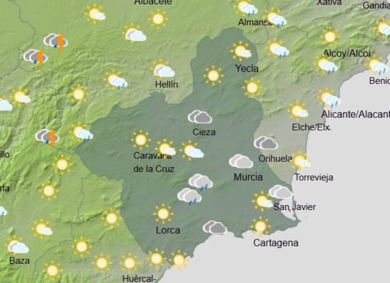 Get ready for a week full of rain: Murcia weather forecast May 5-8