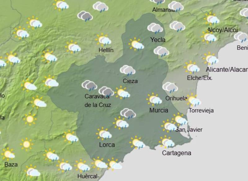 Get ready for a week full of rain: Murcia weather forecast May 5-8