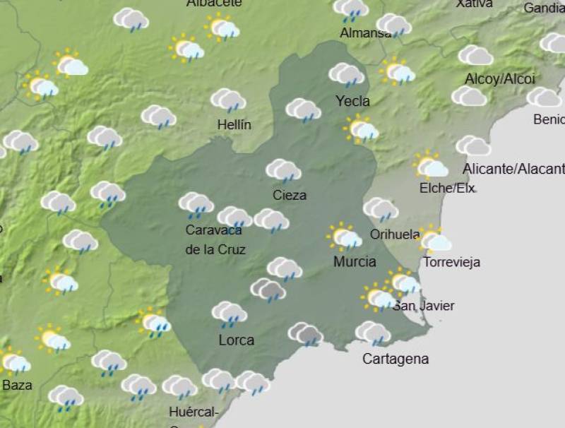 Get ready for a week full of rain: Murcia weather forecast May 5-8