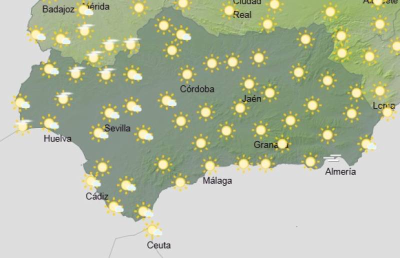 Andalucía weekend weather forecast June 5-8: Warm, sunny and mostly settled across the region