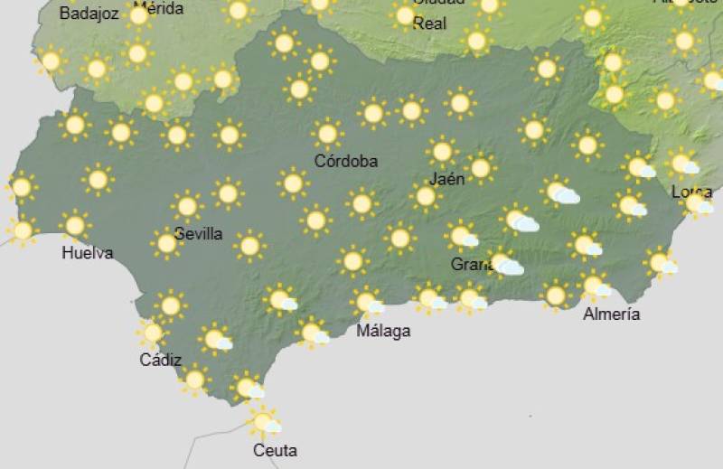 Andalucía weekend weather forecast June 5-8: Warm, sunny and mostly settled across the region