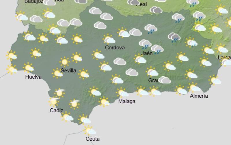 Andalucía weekly weather forecast November 3-6: Mild sunshine, patchy rain and breezes return