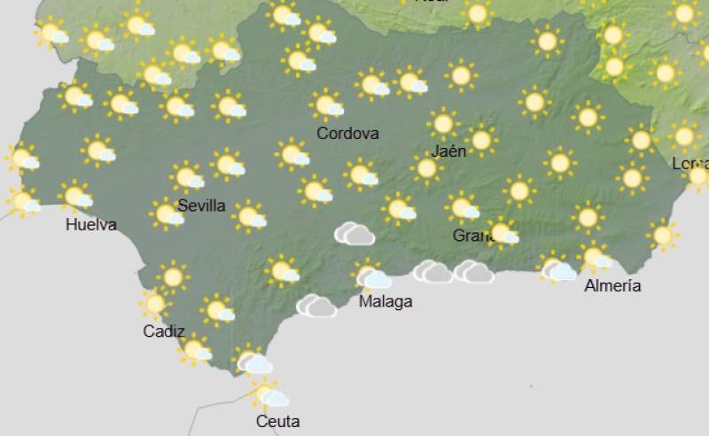 Andalucía weekly weather forecast November 20-23: Chilly starts and sunny spells with patchy skies