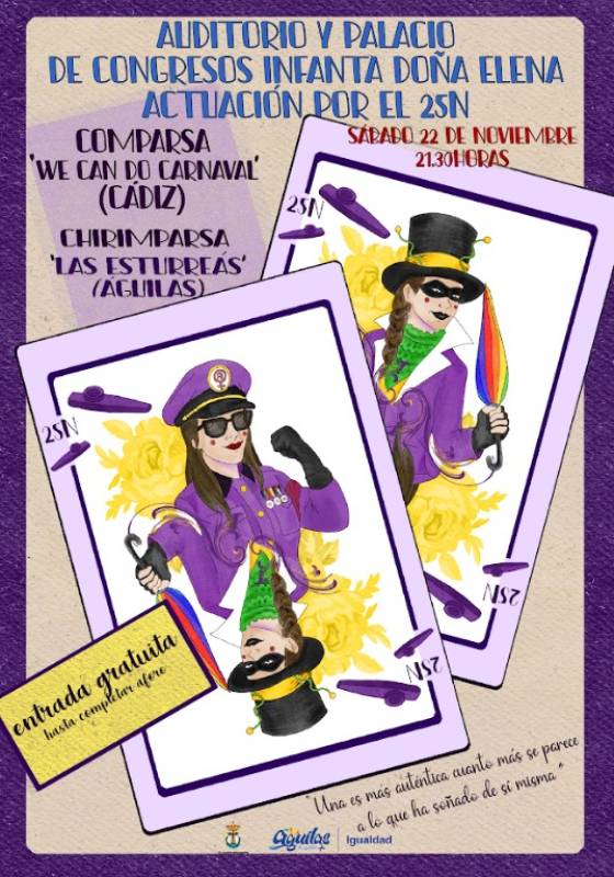 November 22 Comic Carnival music groups in a free concert in Águilas