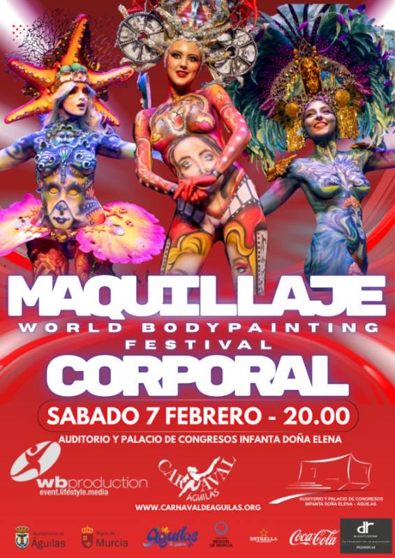 February 7 Carnival body painting contest at the Aguilas auditorium