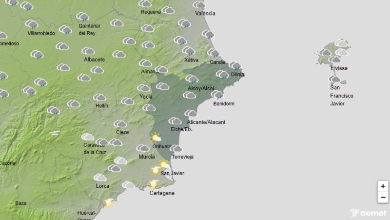 Another unsettled week with strong winds at times: Alicante weather forecast January 26-29