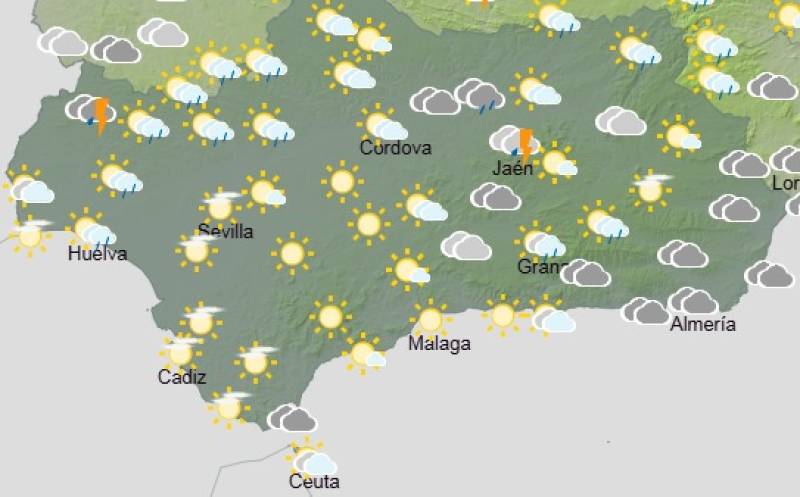 Andalucía weekly weather forecast March 2-5: Wet, windy spells with dust and some sunshine