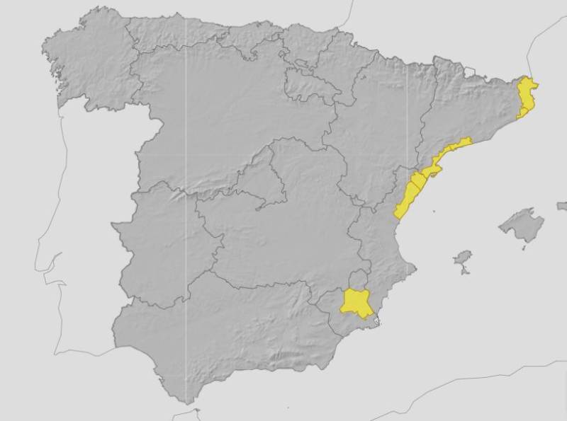 Murcia one of just four Spanish provinces on alert for rainfall this Sunday