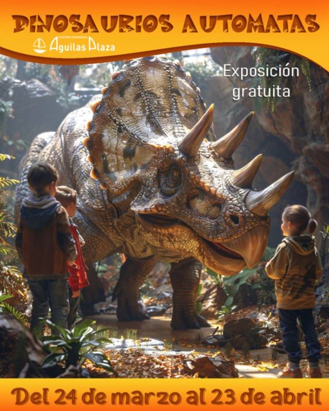 Until April 23 Free dinosaur exhibition at Águilas shopping mall