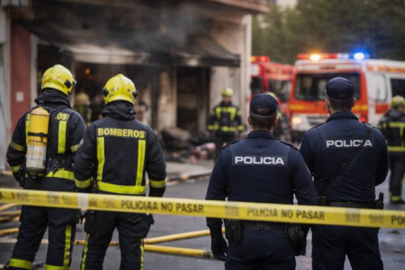 One dead and three injured after explosion and fire rips through Almería café
