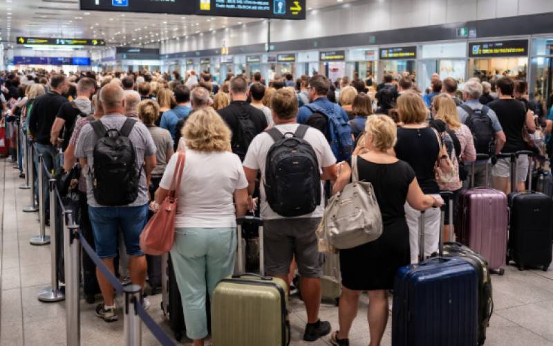 Spain-bound Brits warned to arrive early after new EU border system causes travel chaos