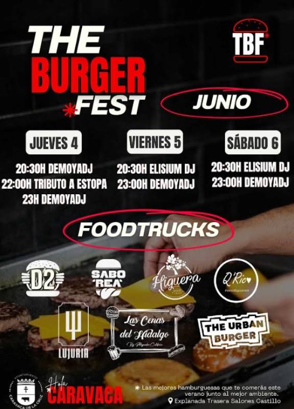 June 4 to 6 The Burger Fest in Caravaca