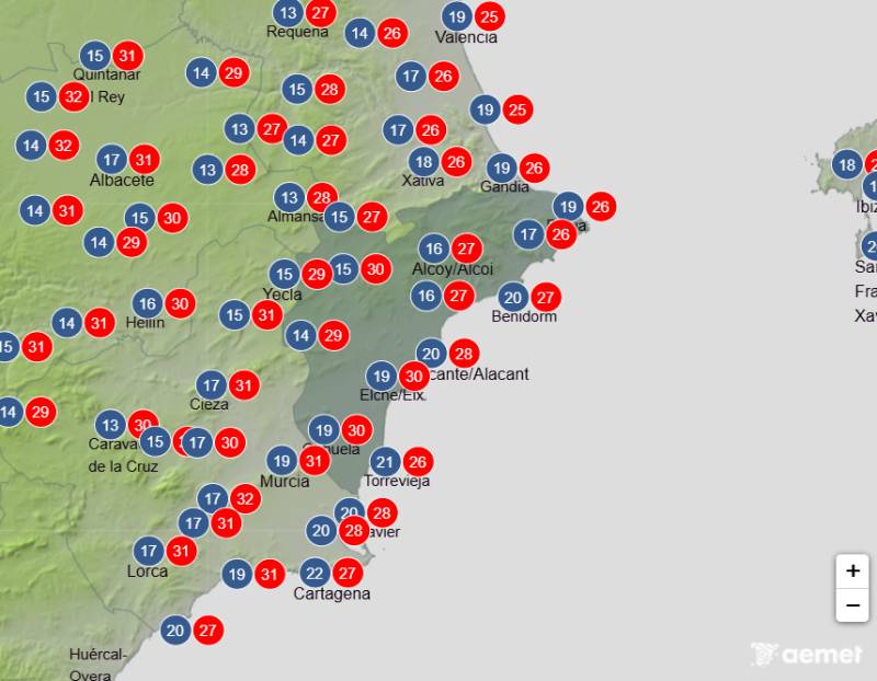 Alicante weather forecast June 8-11: Warm and largely sunny with a brief cloudy spell midweek