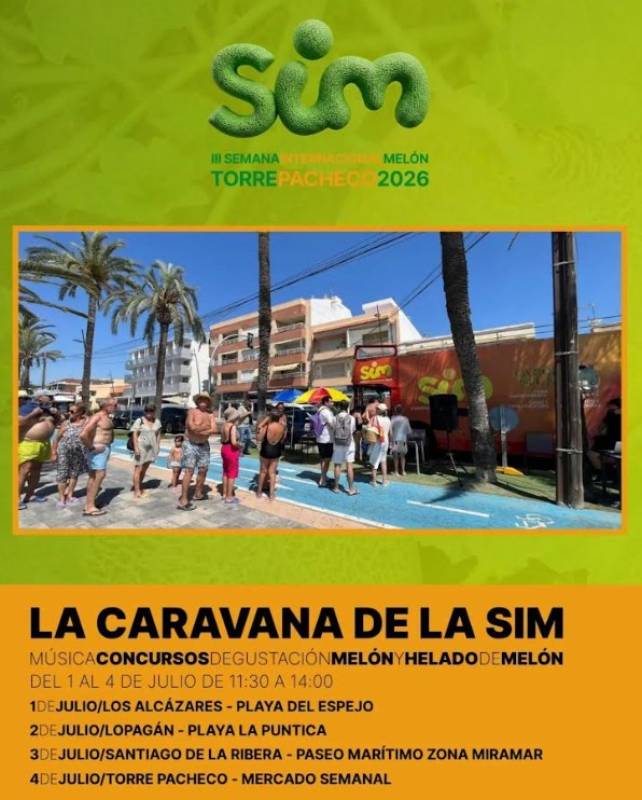 July 3 Free melon tasting and ice-cream on the seafront in Santiago de la Ribera
