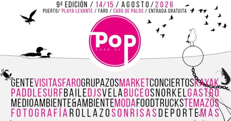 August 14 and 15 Cabo Pop music, tourism and water sports festival in Cabo de Palos