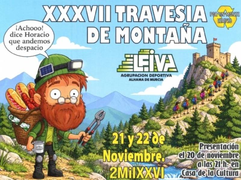 November 21 and 22 Travesía de Montaña night endurance running in Alhama de Murcia
