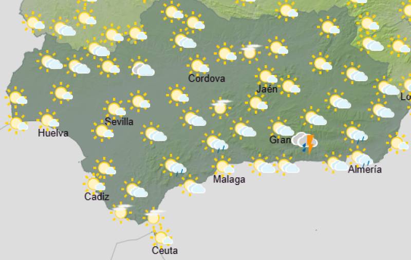 Andalucía weekend weather forecast October 15-18: Rain and storms arrive as temperatures fall
